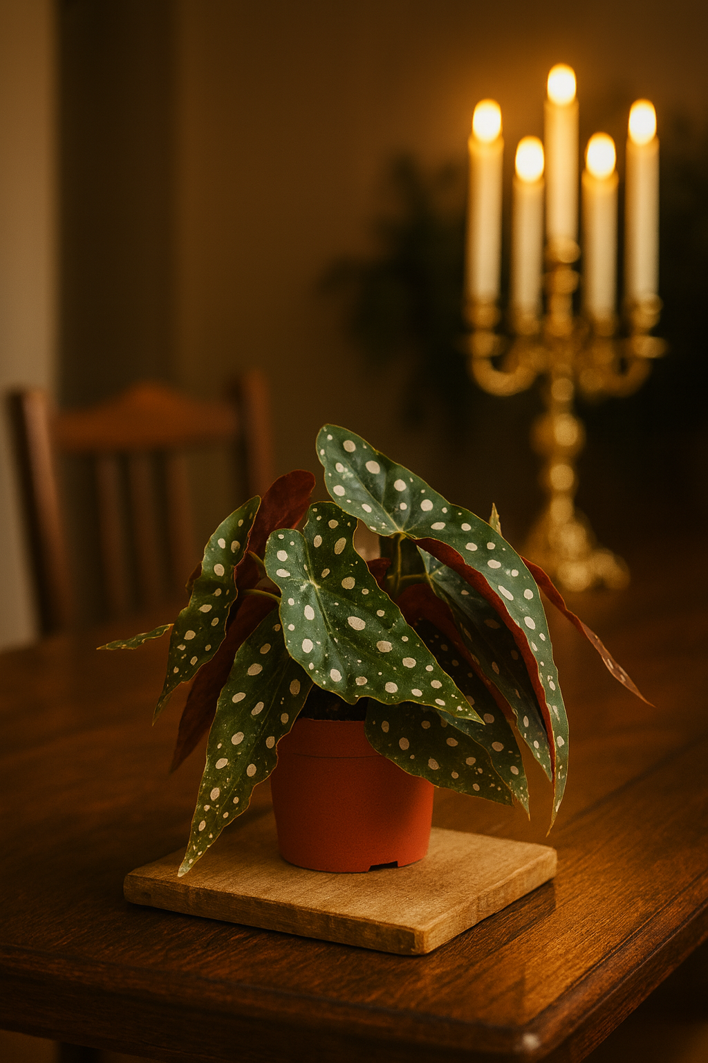 Begonia Maculata – Plante rare Ø12 cm - 20 cm – Feuilles tachetées décoratives – Plante d’intérieur graphique & tropicale