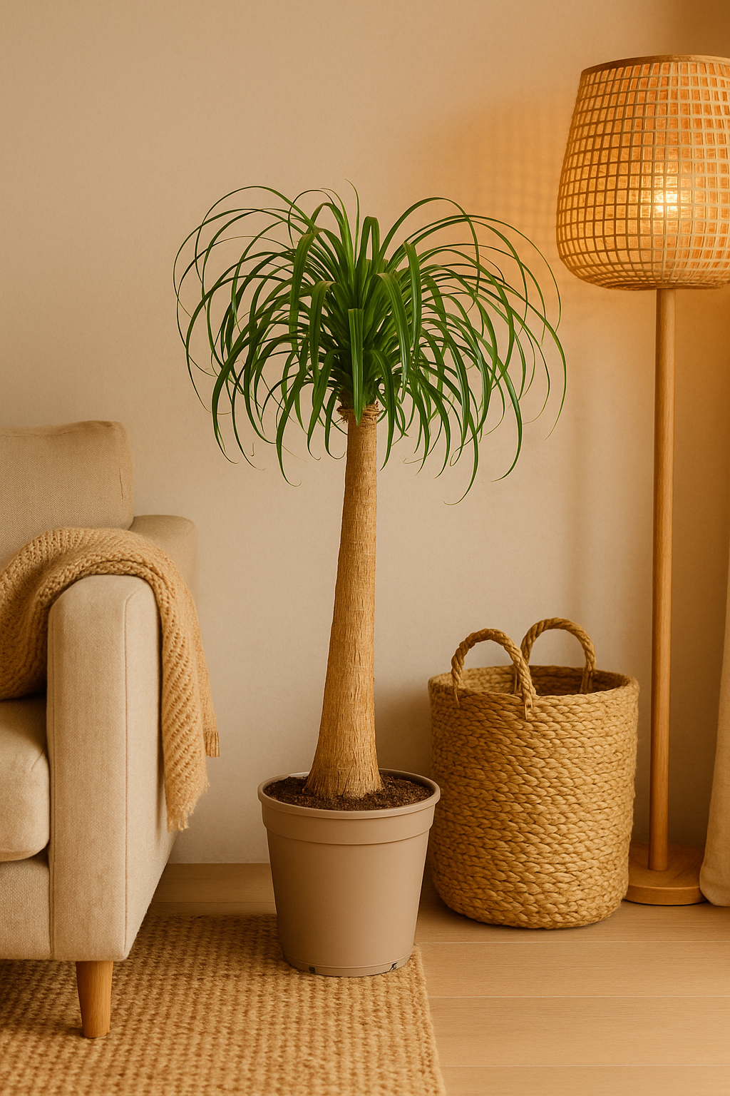 Beaucarnea Recurvata — Pied d’Éléphant — Élégance naturelle & tronc sculptural