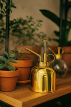 Vaporisateur d’Arrosage 300 ml – Verre & Acier Inoxydable Premium (Doré, Argenté ou Transparent)