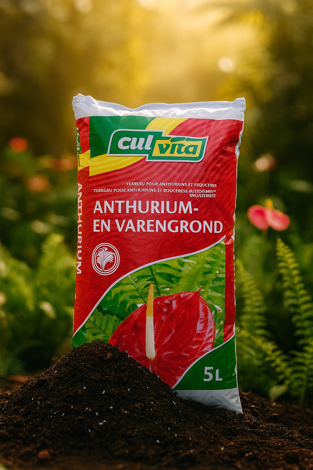 Culvita – Terreau Anthurium & Fougères 5L – Légèreté & humidité maîtrisée