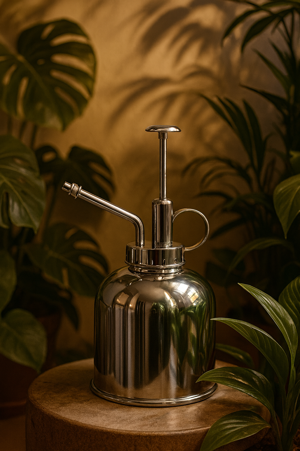 Vaporisateur d’Arrosage 300 ml – Verre & Acier Inoxydable Premium (Doré, Argenté ou Transparent)