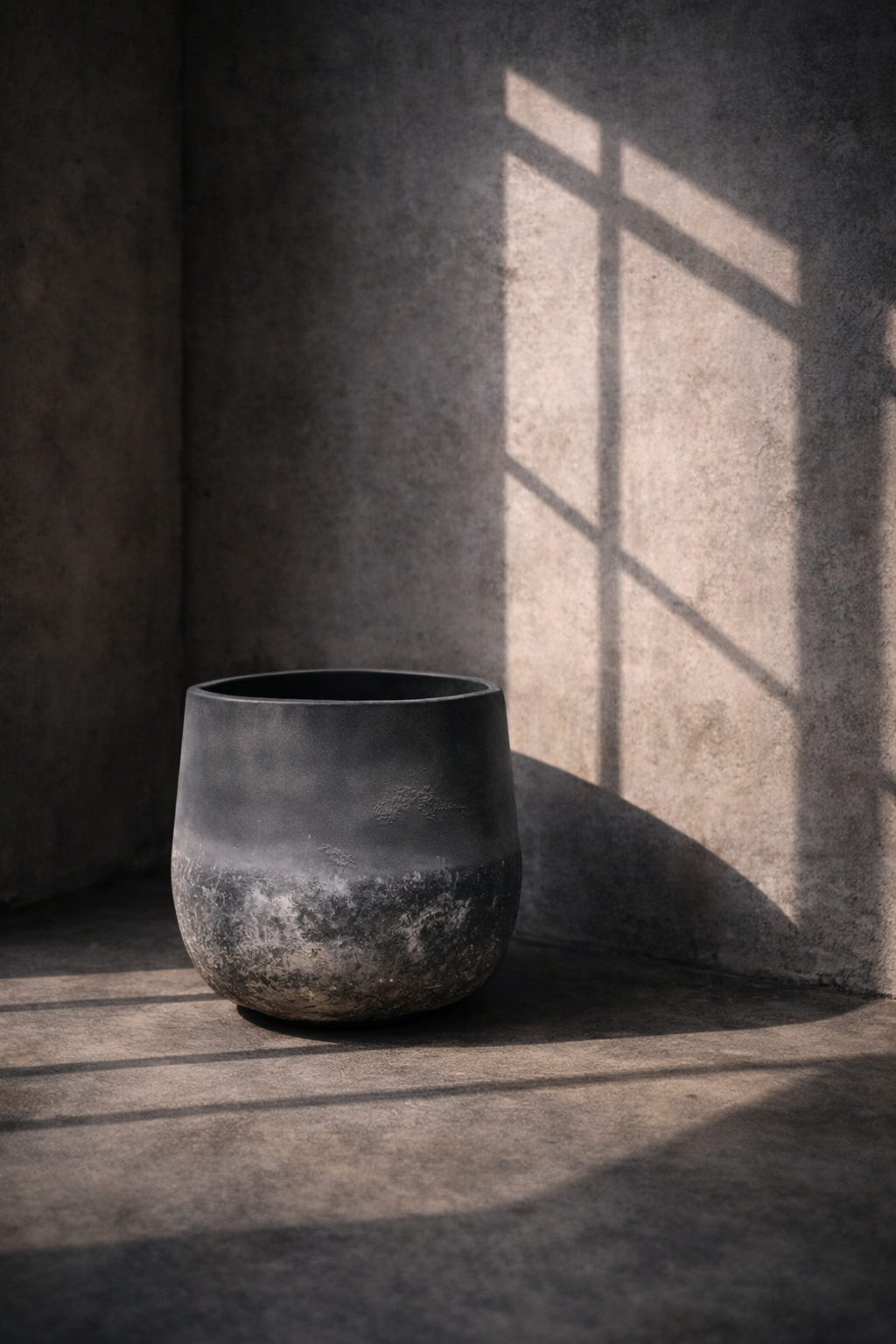 Cache-pot en métal Elisa Mystic Earth – Finition minérale patinée – Ø29, Ø39 & Ø44 cm