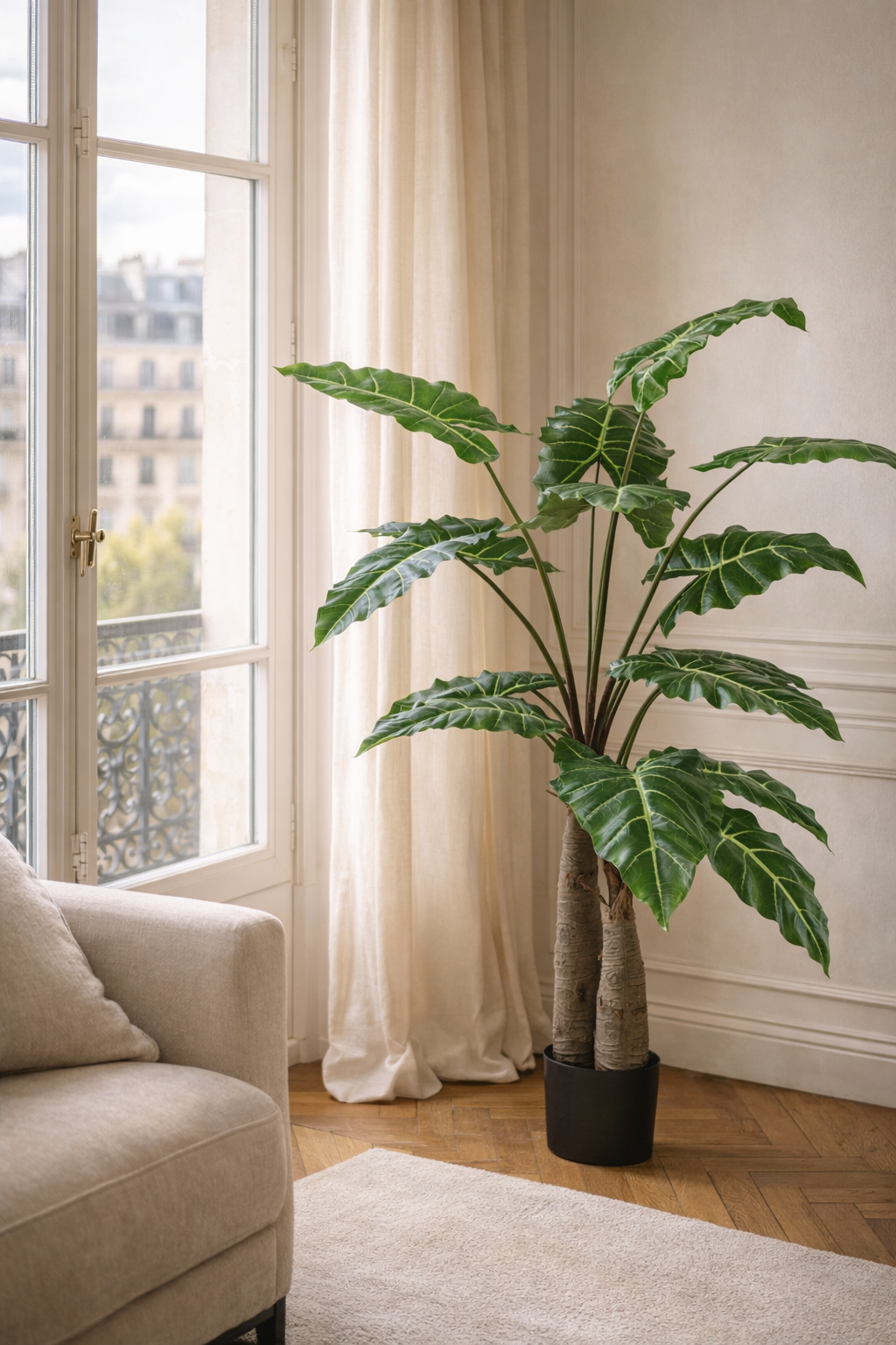 Alocasia artificielle — Olifantsoor — Plante d’intérieur design — 70 cm, 150 cm & 180 cm