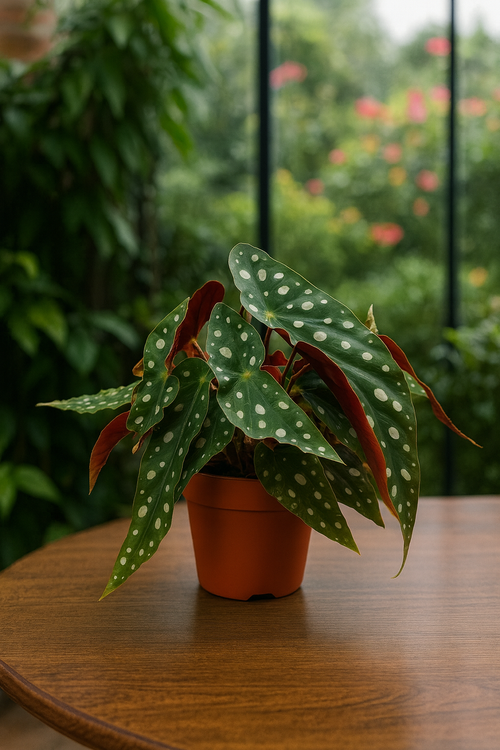 Begonia Maculata – Plante rare Ø12 cm - 20 cm – Feuilles tachetées décoratives – Plante d’intérieur graphique & tropicale