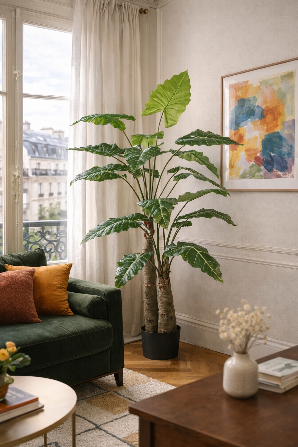 Alocasia artificielle — Olifantsoor — Plante d’intérieur design — 70 cm, 150 cm & 180 cm