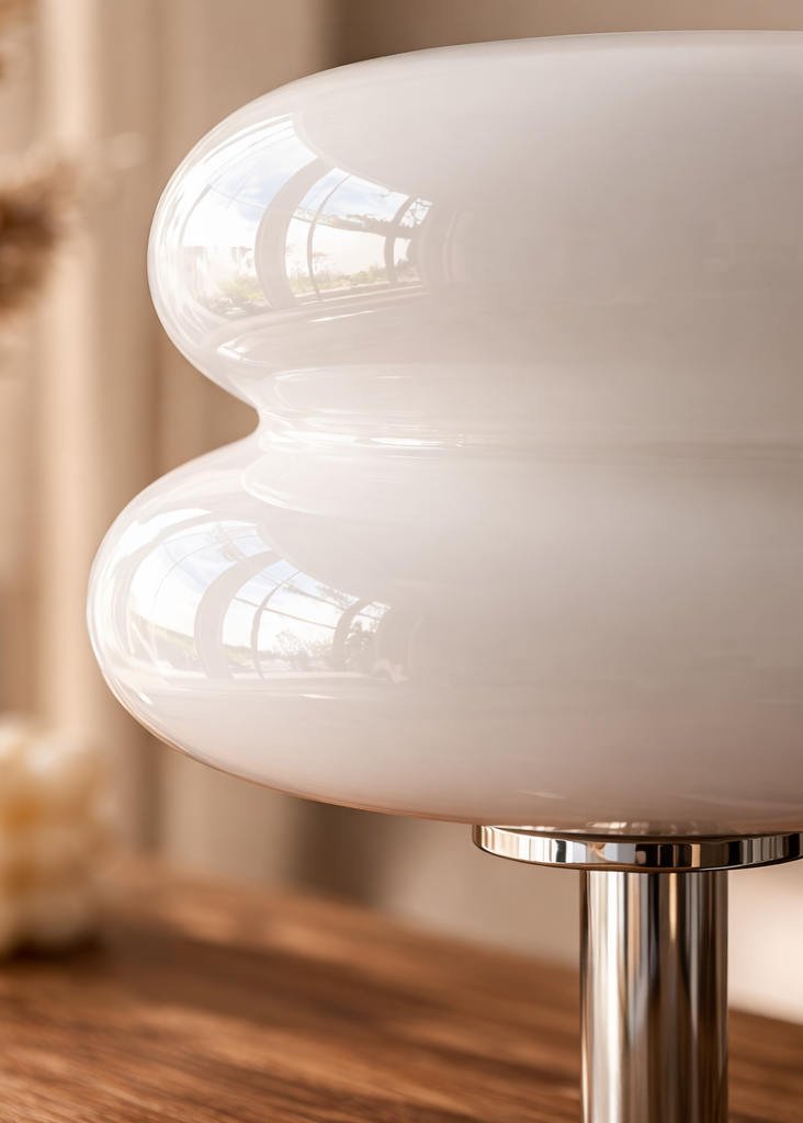 Orange Glass Macaron Lamp – Retro Chic LED Design E27 (28 cm)