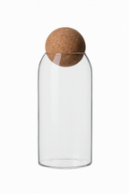 Lot de 4 Bocaux Hermétiques en Verre avec Bouchon en Liège – Rangement Cuisine Design – 500 ml, 800 ml, 1000 ml, 1200 ml – Conservation Café, Thé, Pâtes, Céréales