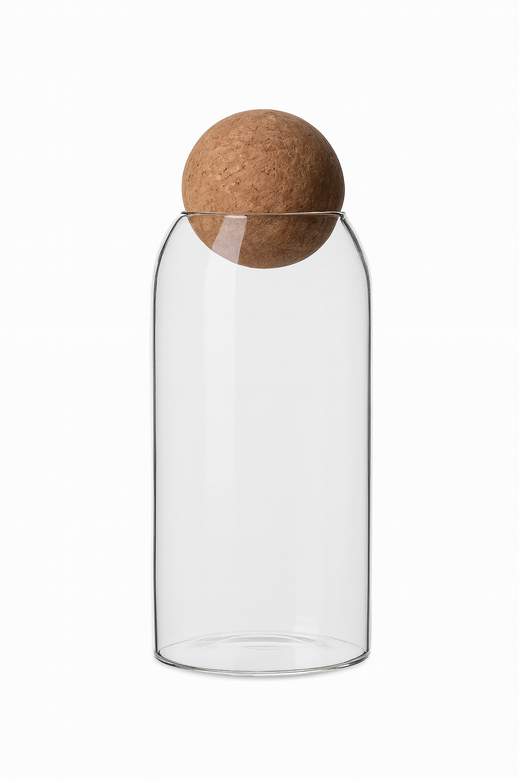 Lot de 4 Bocaux Hermétiques en Verre avec Bouchon en Liège – Rangement Cuisine Design – 500 ml, 800 ml, 1000 ml, 1200 ml – Conservation Café, Thé, Pâtes, Céréales