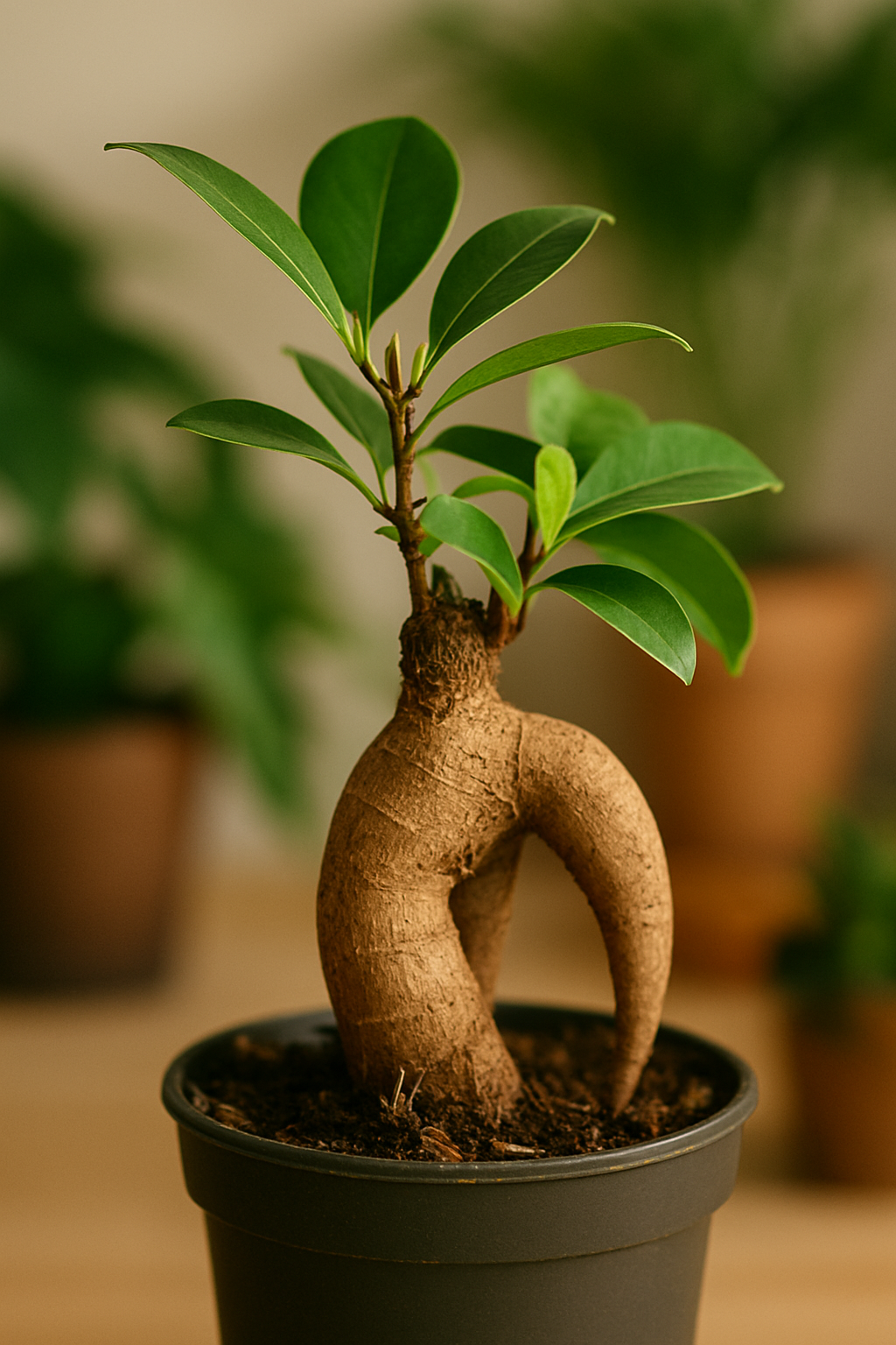 Set de 6 Mini Plantes Vertes – Pot Ø6 cm | Asparagus, Coffea Arabica, Ficus Ginseng, Fougère, Hedera, Bergpalm