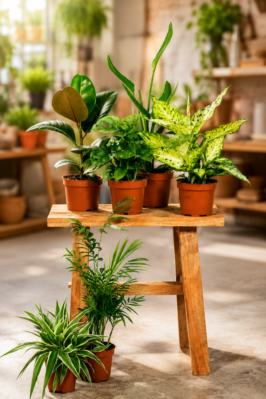 Box Surprise de Plantes – 6 Plantes Tropicales d'Intérieur – Pot Ø12 cm