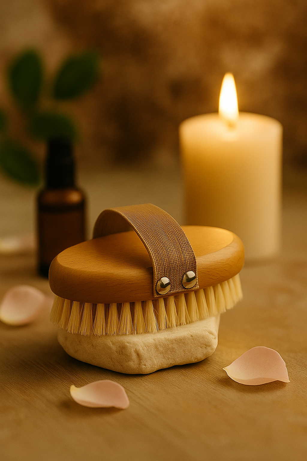 Brosse Exfoliante Naturelle – Massage à Sec & Soin Revitalisant