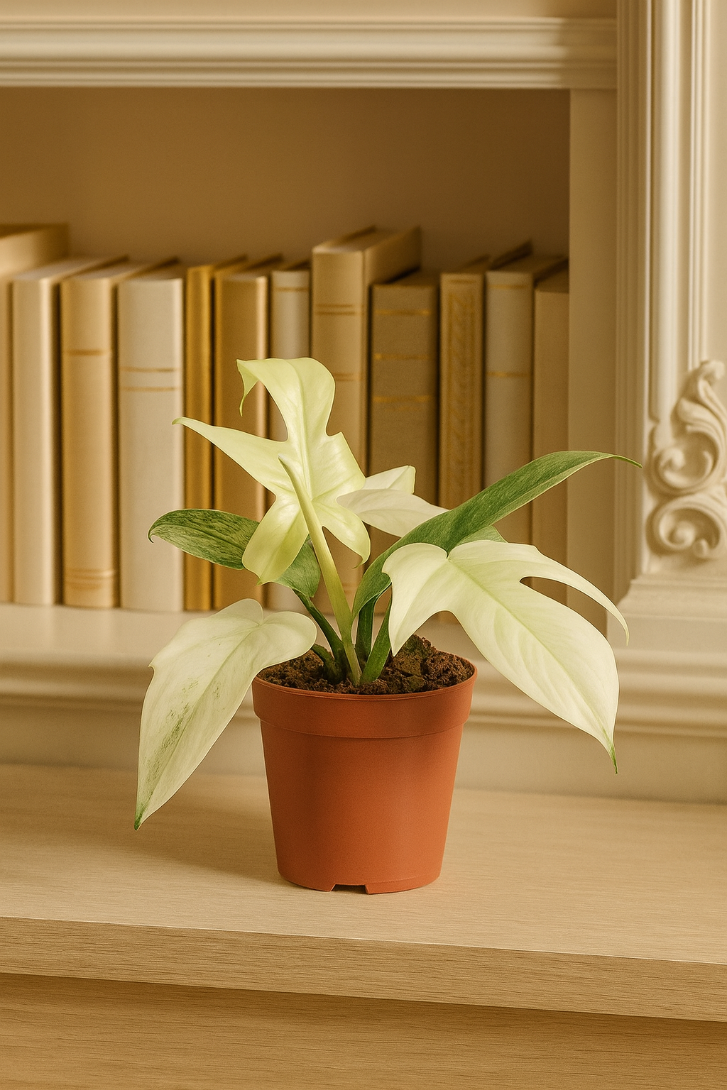 Philodendron Florida Ghost Ø12 cm – Plante rare au feuillage blanc 30 cm