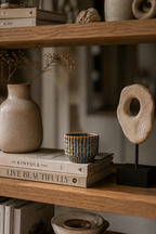 Echo Rustic Blue / Brown Pot – Ø10.8 x H9 cm