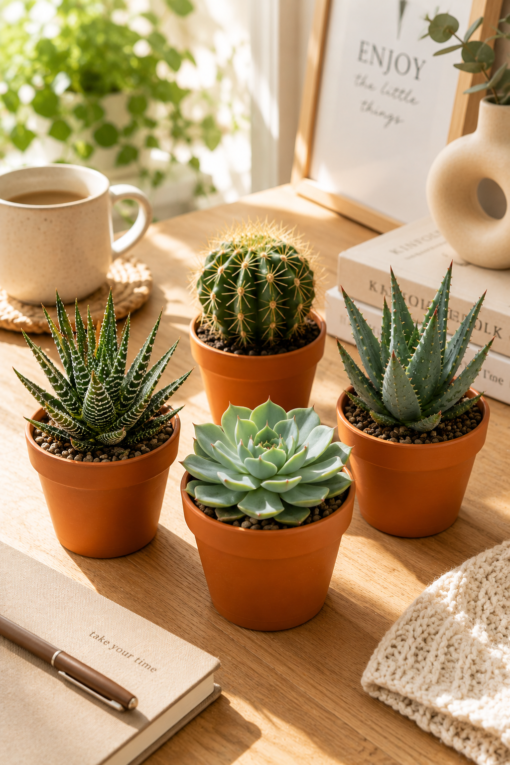Cactus & Succulents Mix – 15 Plants Without Pots – Ø5.5 cm