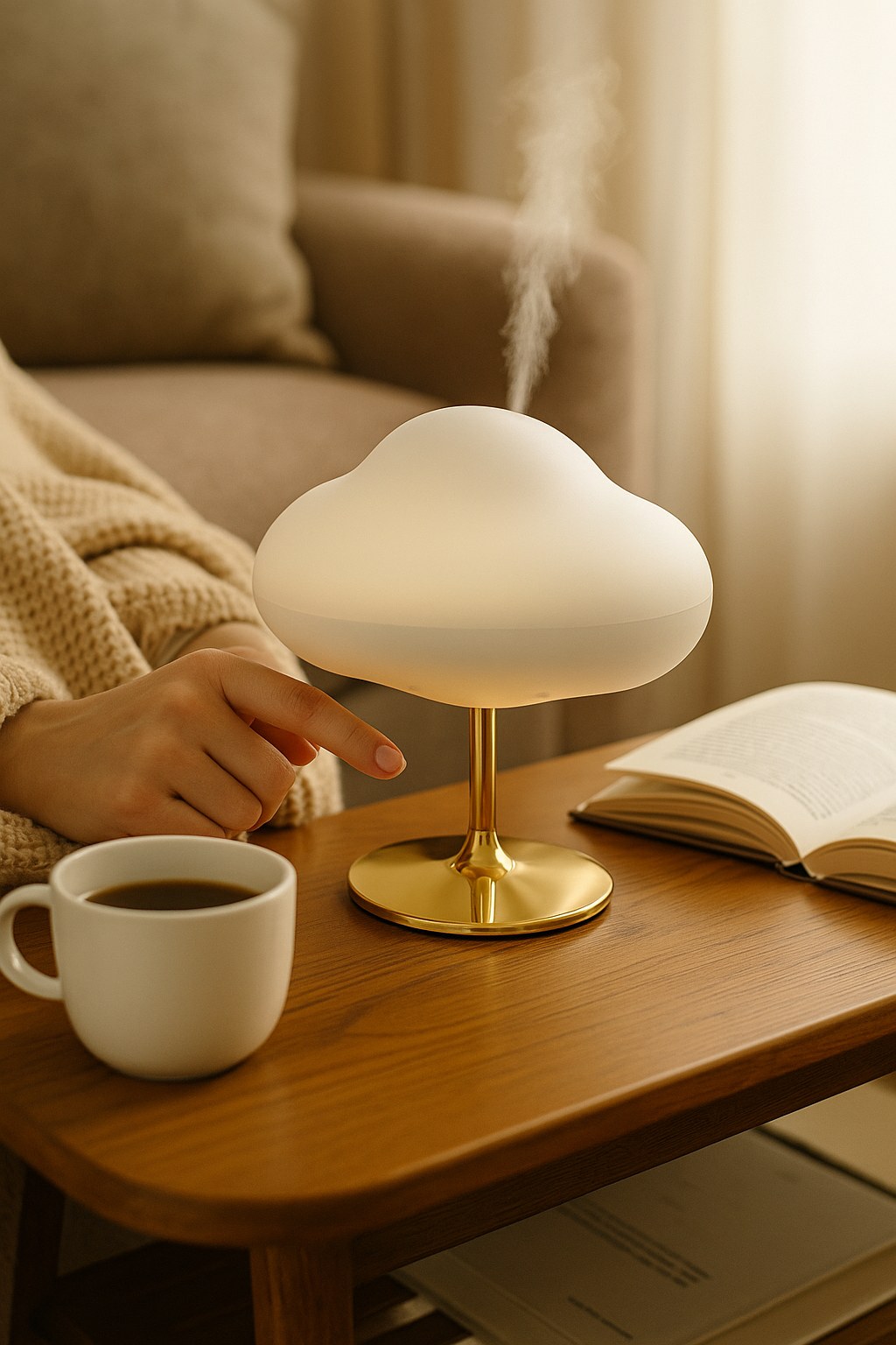 Diffuseur d’Arômes Nuage – Humidificateur LED Design & Bien-Être (270 ml)