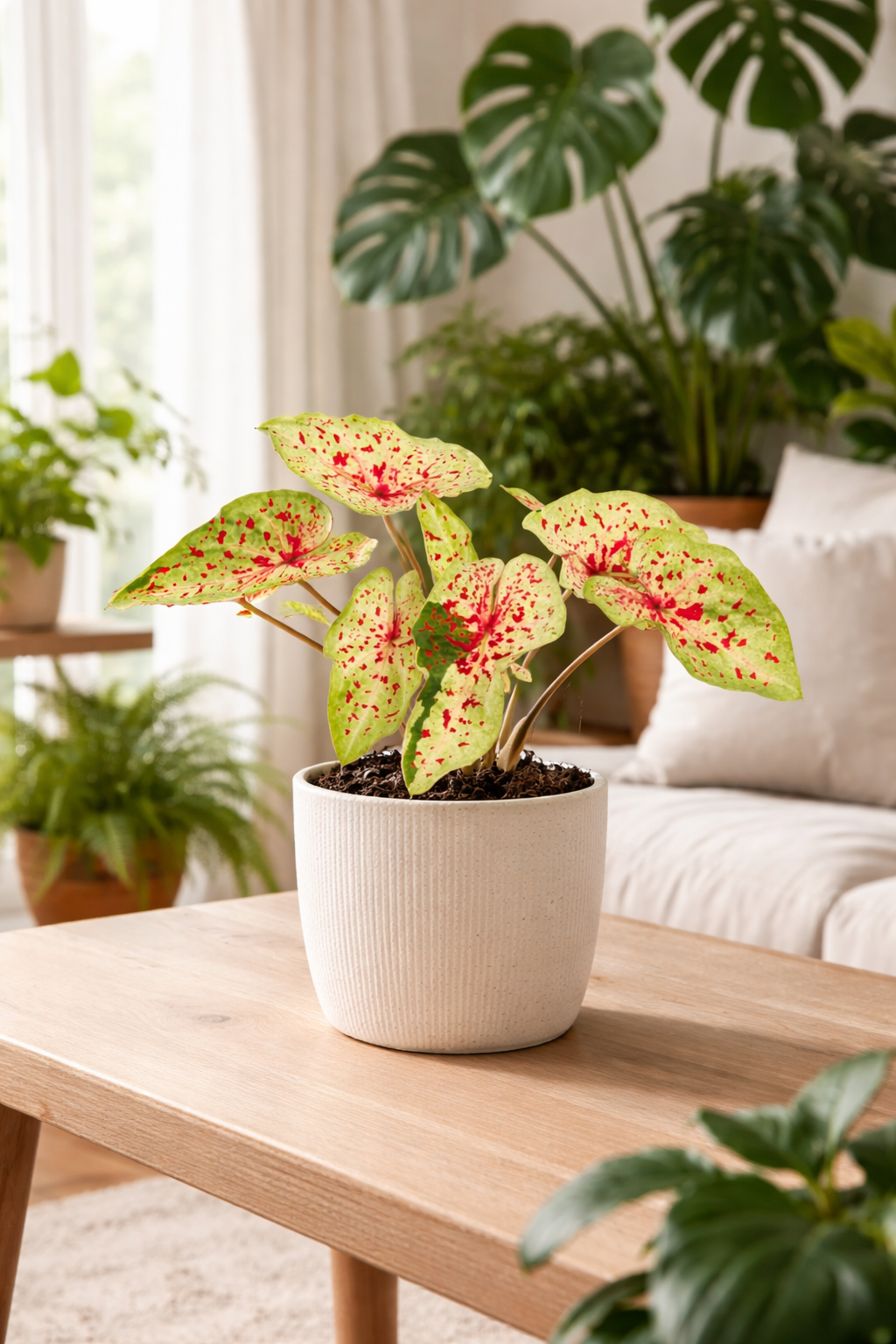 Caladium Miss Muffet – Ø12 cm – Hauteur 20 à 30 cm