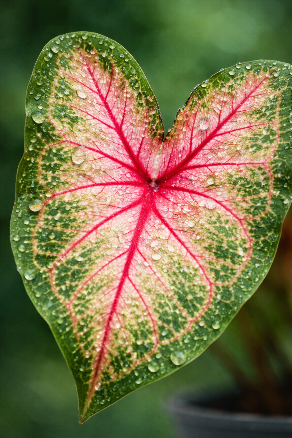 Caladium Roze Angel Wings Ø12 cm – Plante tropicale d’intérieur au feuillage rose (25–40 cm)