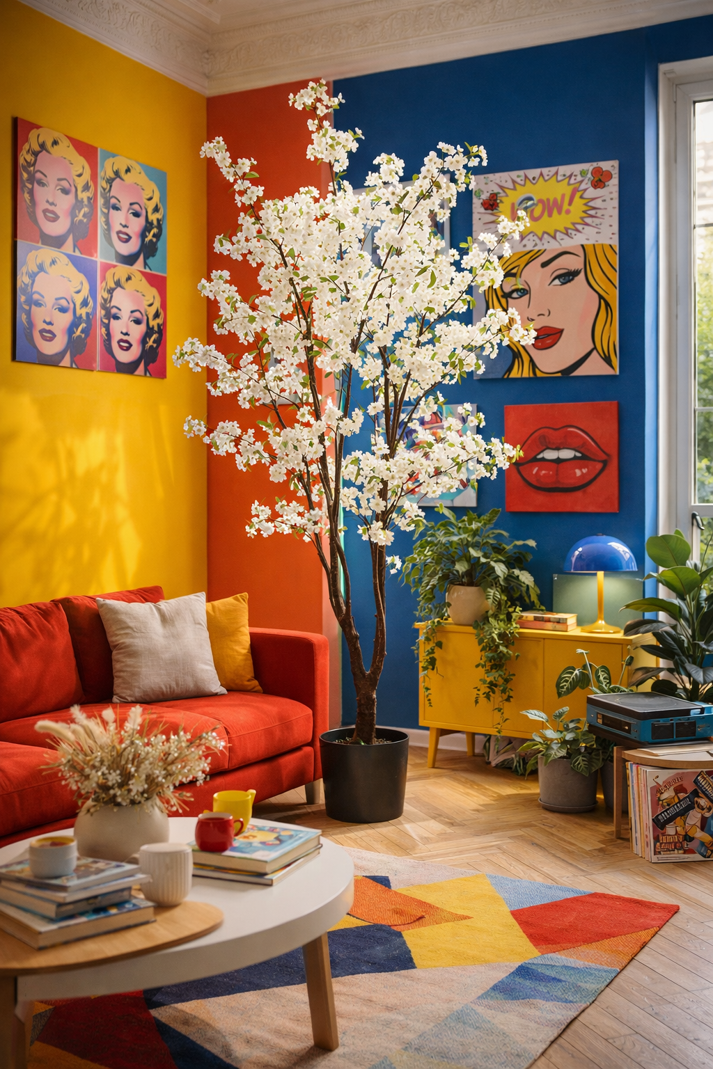 Cerisier Japonais Artificiel – Prunus Kersenbloesem – Rose & Blanc – 210 cm