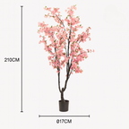 Cerisier Japonais Artificiel – Prunus Kersenbloesem – Rose – 210 cm