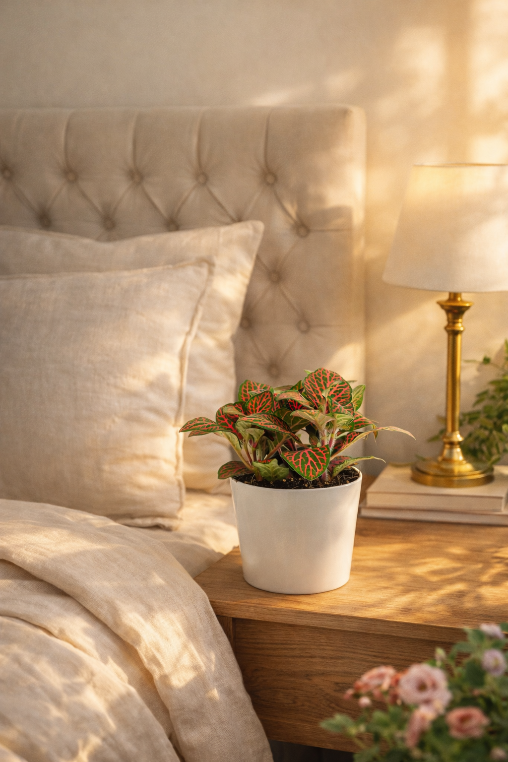 Fittonia Red – Plante Tropicale d’Intérieur au Feuillage Rouge Intense | Mosaic Plant Ø9 cm