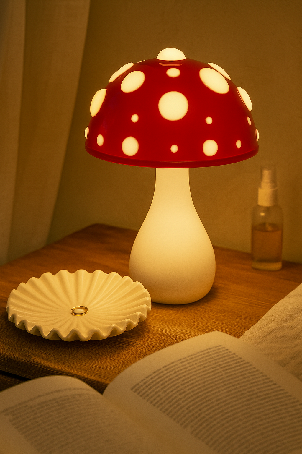 Plateau à bijoux en céramique – Coupelle blanche festonnée 14 cm