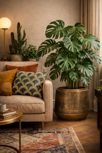 Vintage Gold Indigo Pot – Vintage gold metal planter – Ø33 / Ø46 / Ø58