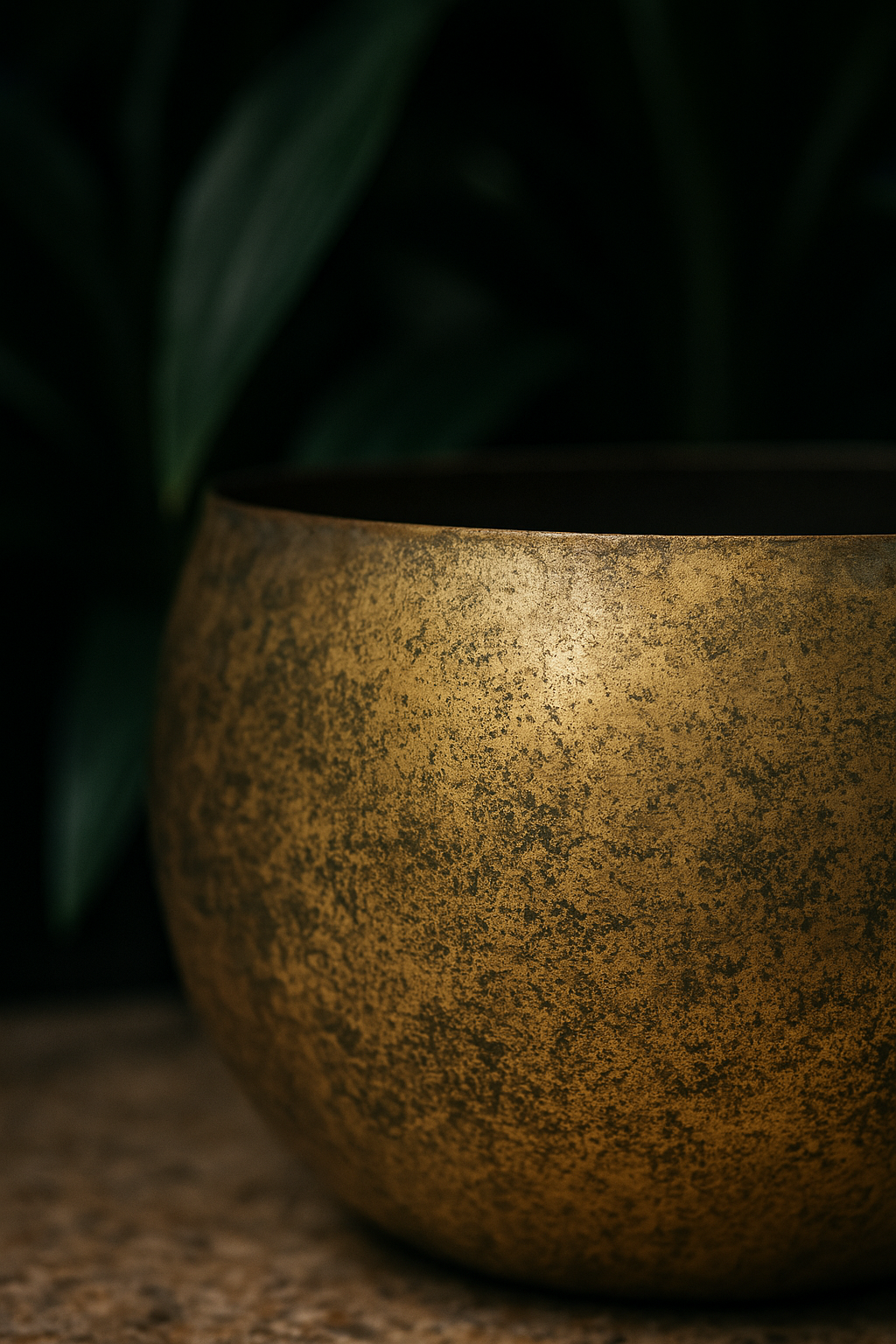 Cache-pot Ellen Brass – Laiton décoratif Ø25xH19, Ø30xH25, Ø38xH31