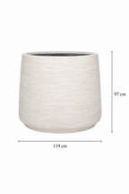 Jumbo Patt Washed Ivory Cachepot