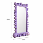 Miroir Pleine Longueur Arty Lilas – Cadre Sculptural 100 × 180  cm