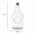 Offenes 3-Liter-Glasterrarium mit Korken – dekorative Terrariumflasche
