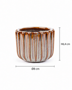 Barcelone – Lot de 6 mini cache-pots en céramique – env. Ø8 × H6,4 cm