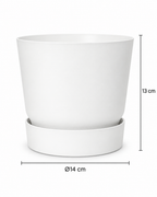 Elho Greenville Rond Blanc – Pot avec réservoir d’eau – Ø14 à Ø39 cm