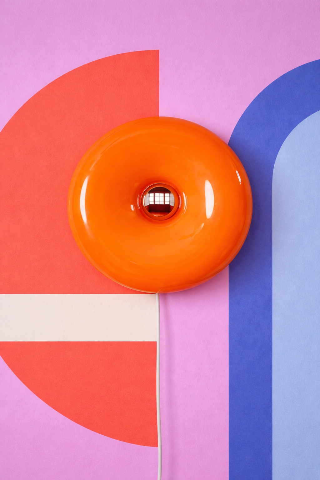 Applique Murale Donut en Verre – Design Bauhaus & LED Tricolore