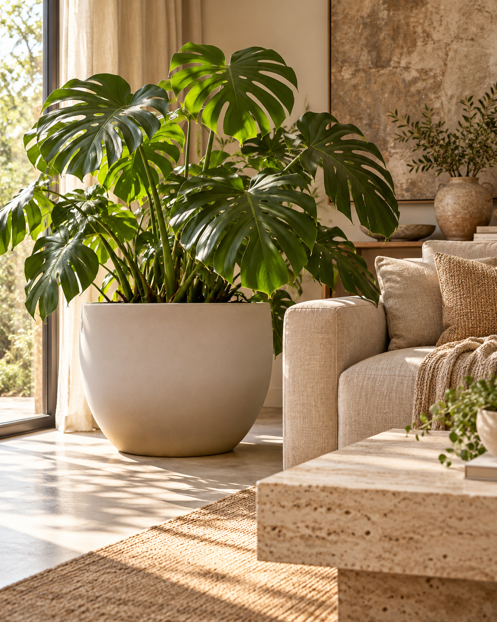 Eggy Taupe – XXL Pot – Ø55 × H43 cm