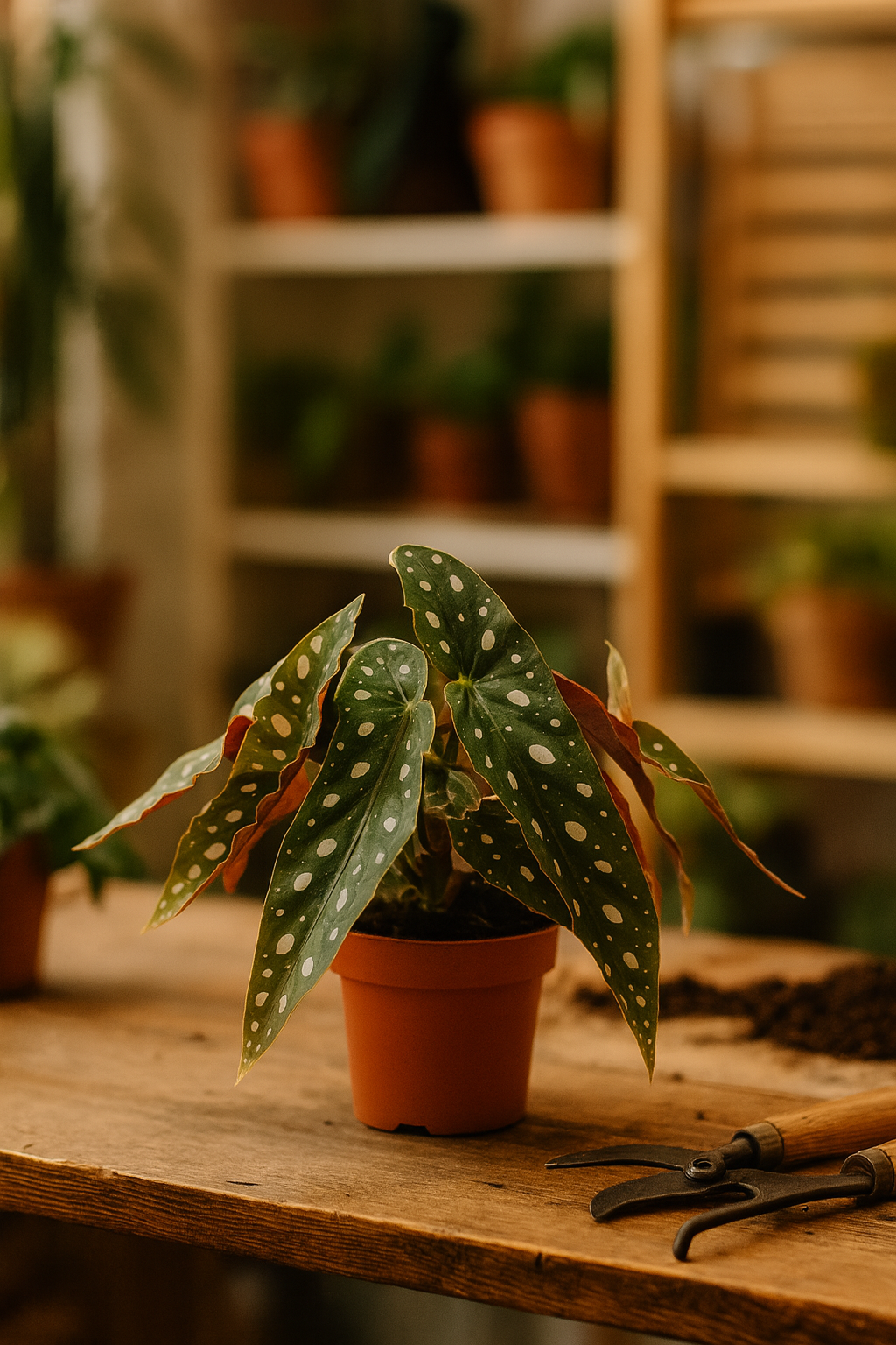 Begonia Maculata – Plante rare Ø12 cm - 20 cm – Feuilles tachetées décoratives – Plante d’intérieur graphique & tropicale
