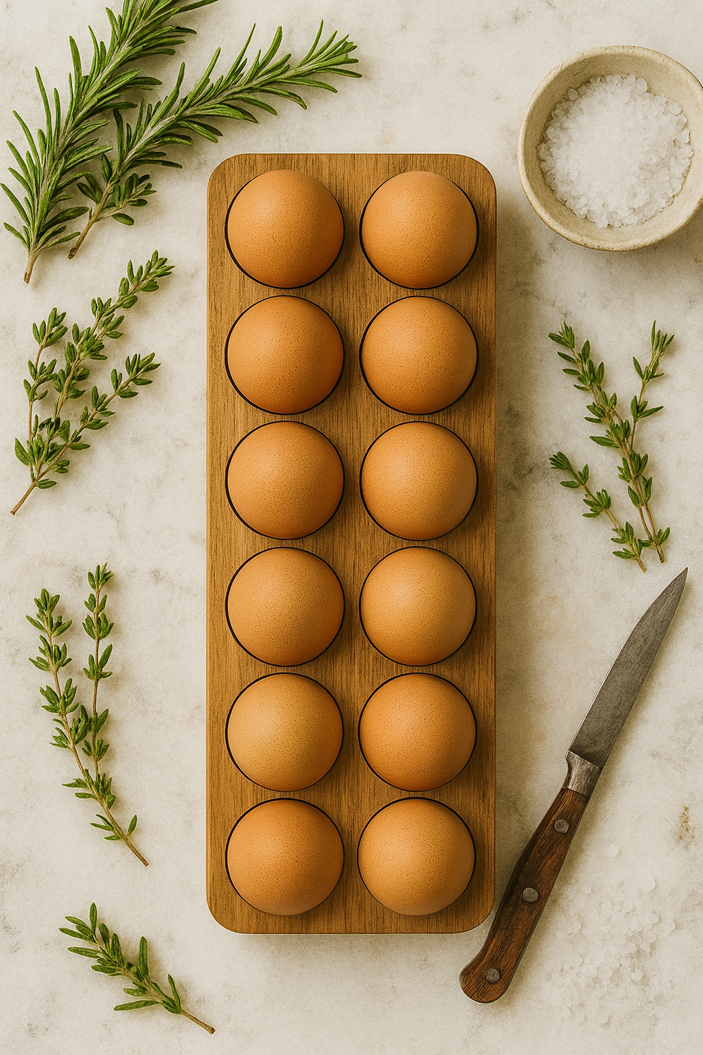 Support à Œufs en Bois – Range-Œufs Design 6 ou 12 Compartiments | Cuisine & Art de Vivre