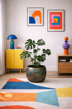 Cache-pot Ellen Vintage Green en métal patiné – Cache-pot décoratif intérieur