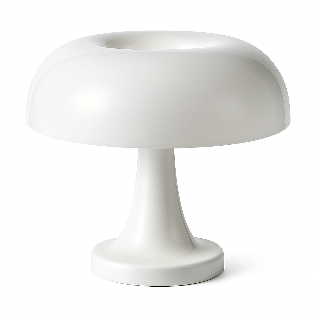 Lampe Champignon LED Rechargeable – Design Orange & Blanc – 28 cm