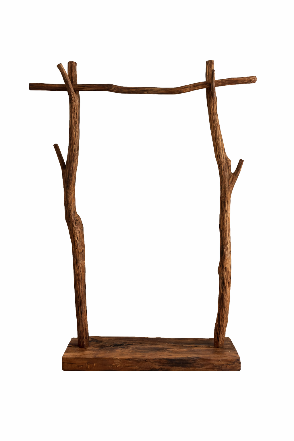 Portant Sculptural en Bois Massif – Design Nature & Esprit Japandi