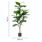 Ficus Lyrata Artificiel – Plante décorative premium – 90 à 180 cm