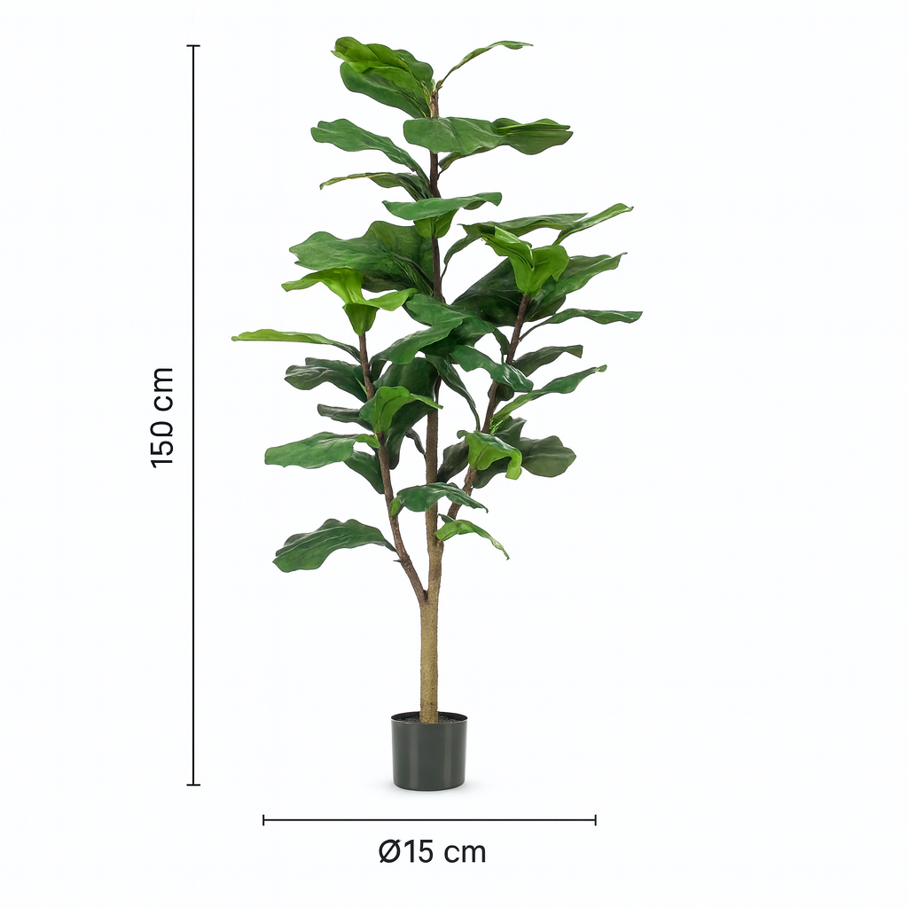 Ficus Lyrata Artificiel – Plante décorative premium – 90 à 180 cm