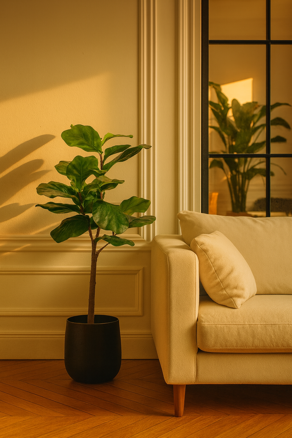 Ficus Lyrata Artificiel – Plante décorative premium – 90 à 180 cm