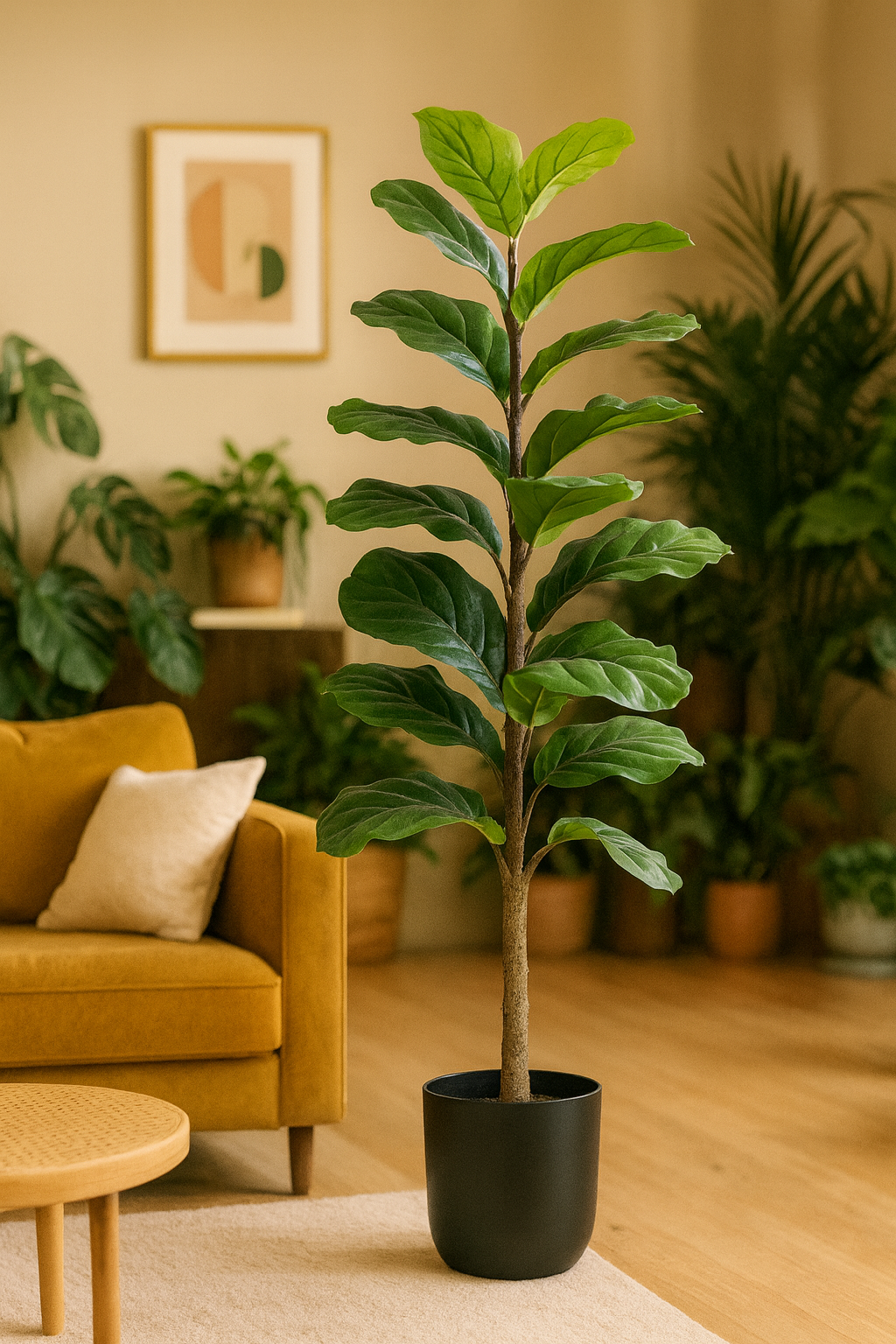 Ficus Lyrata Artificiel – Plante décorative premium – 90 à 180 cm