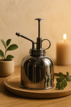 Vaporisateur d’Arrosage 300 ml – Verre & Acier Inoxydable Premium (Doré, Argenté ou Transparent)