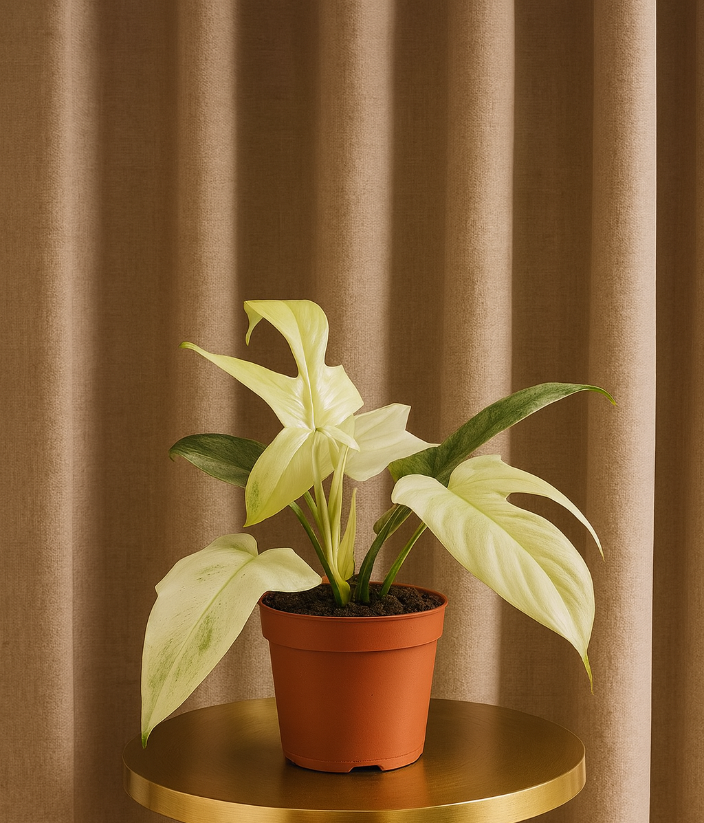 Philodendron Florida Ghost Ø12 cm – Plante rare au feuillage blanc 30 cm