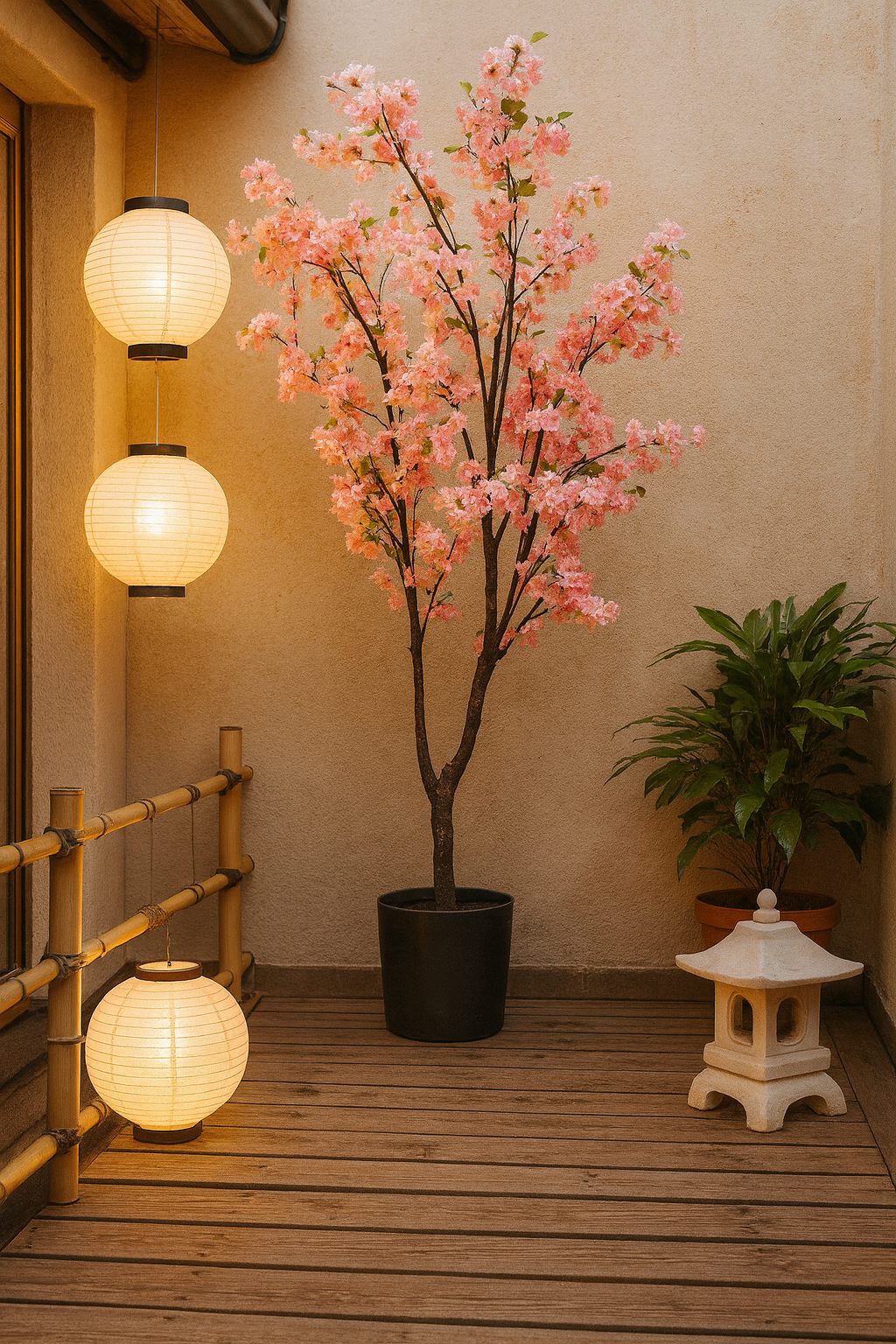 Cerisier Japonais Artificiel – Prunus Kersenbloesem – Rose – 210 cm