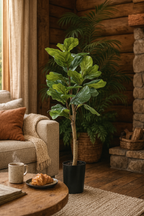 Ficus Lyrata Artificiel – Plante décorative premium – 90 à 180 cm