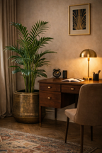 Vintage Gold Indigo Pot – Vintage gold metal planter – Ø33 / Ø46 / Ø58
