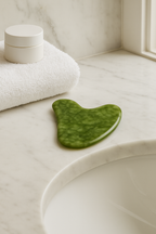 Gua Sha en Quartz Rose & Jade Naturel – Massage Facial Ancestral