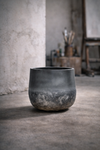 Cache-pot en métal Elisa Mystic Earth – Finition minérale patinée – Ø29, Ø39 & Ø44 cm